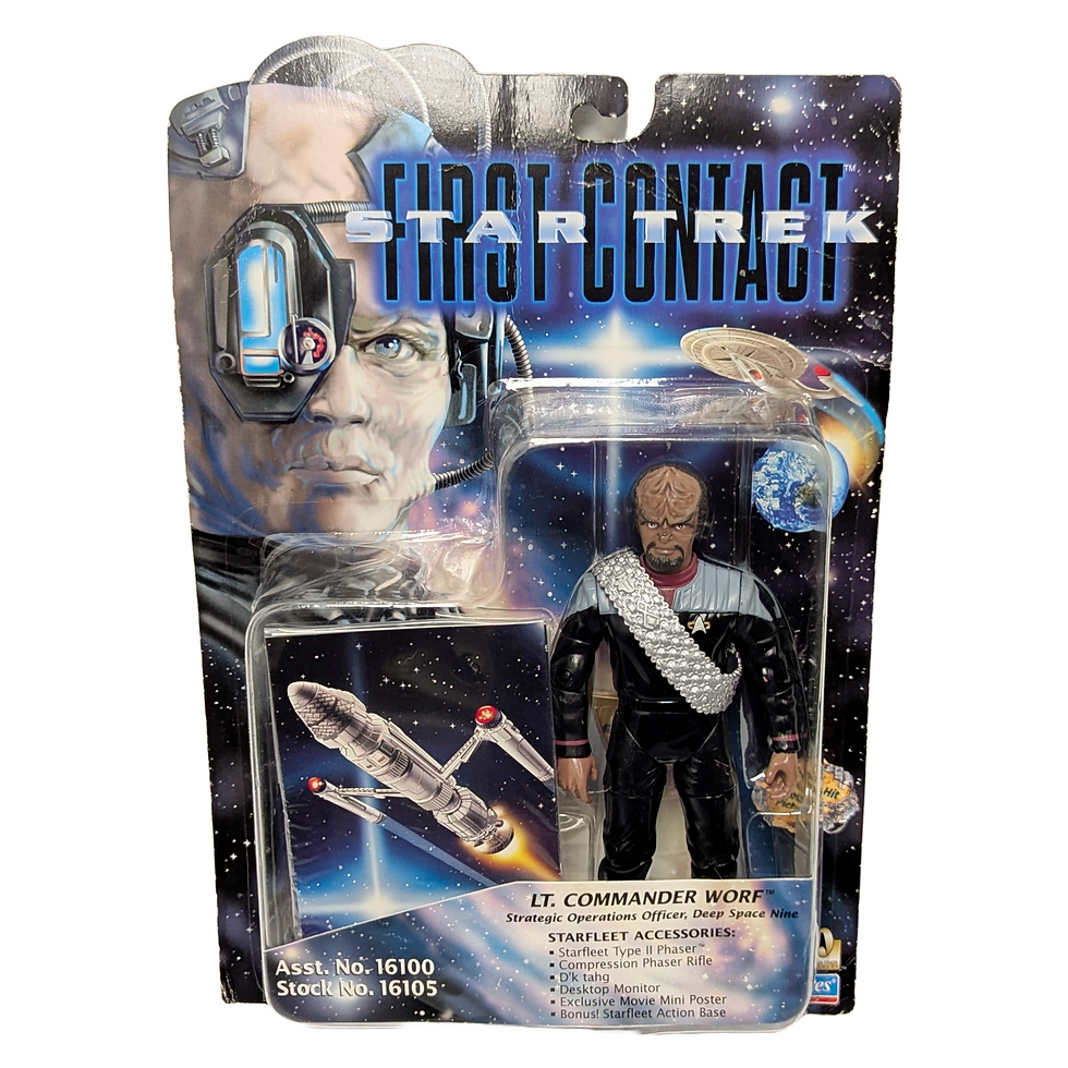 VINTAGE 1996 PLAYMATES STAR TREK FIRST CONTACT WORF FIGURE