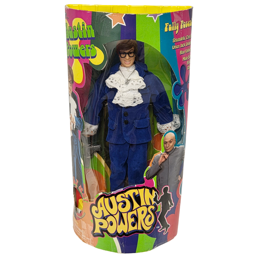 VINTAGE 1998 TRENDMASTERS AUSTIN POWERS WITH MOVIE SOUND BASE (WORKING) FIG