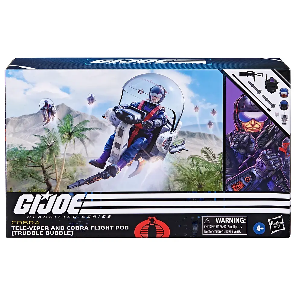 2023 HASBRO PULSE G.I. JOE CALSSIFIED TELE-VIPER AND COBRA FLIGHT POD ACTION FIG