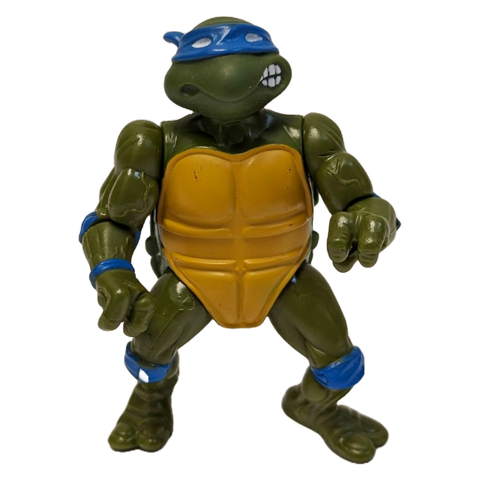 VINTAGE 1988 PLAYMATES TMNT LEONARDO SOFT HEAD ACTION FIG (LOOSE)