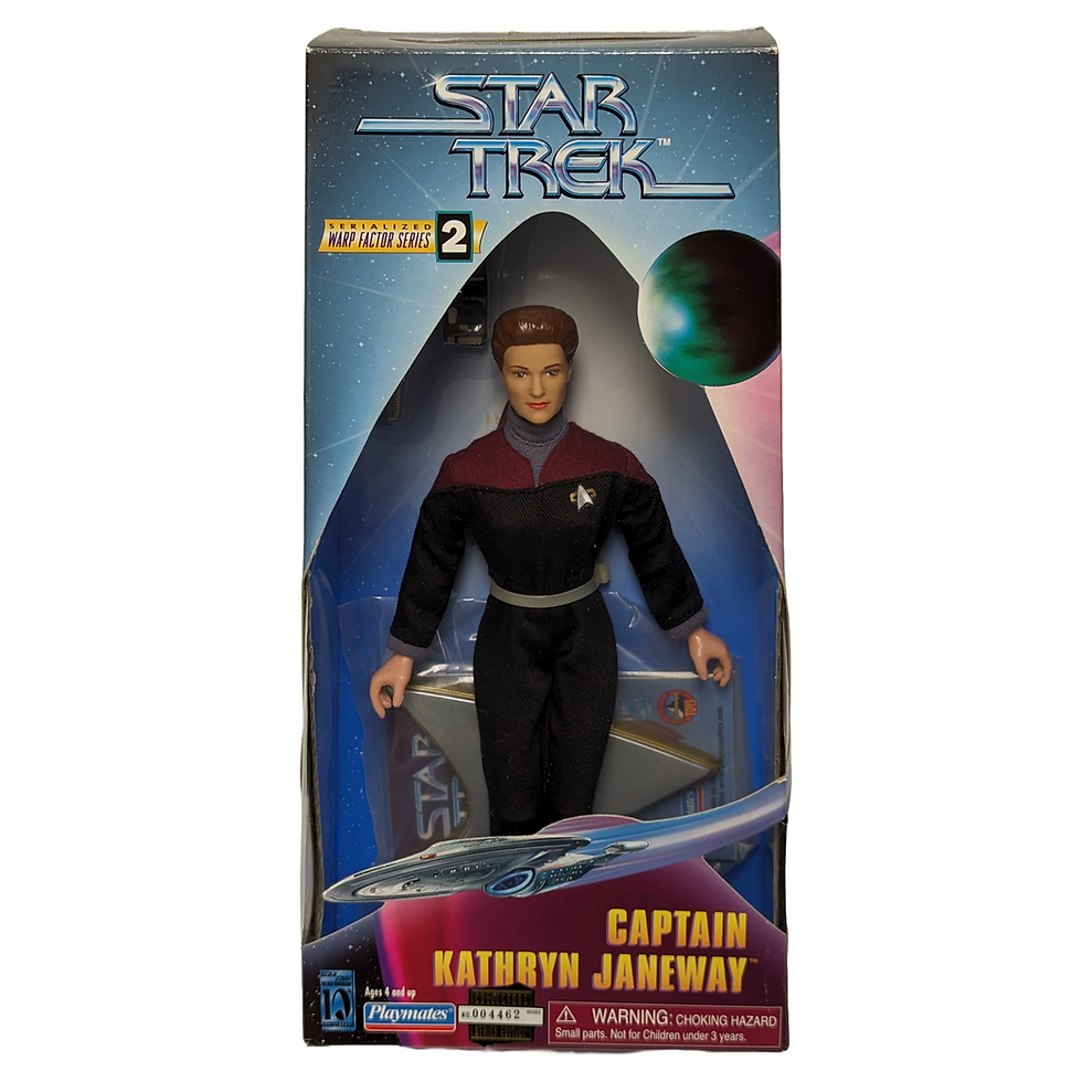 VINTAGE 1997 PLAYMATES STAR TREK WARP FACTOR SERIES CAPT. JANEWAY ACTION FIGURE