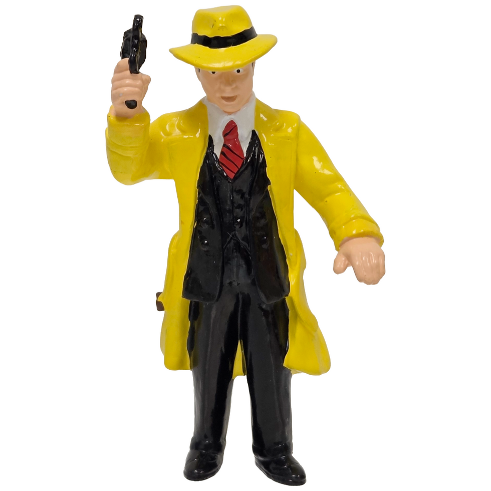 Thumbnail: VINTAGE 1990 APPLAUSE DICK TRACY 3.5" PVC DICK TRACY WITH GUN FIGURE