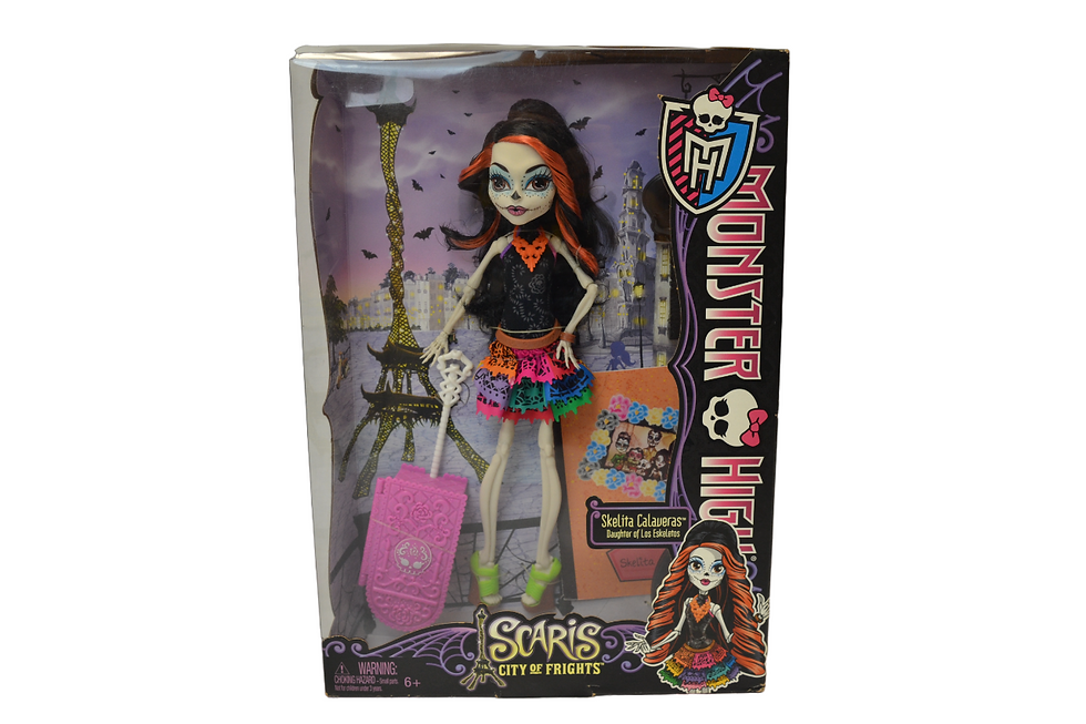 2012 MATTEL MONSTER HIGH SCARIS CITY OF FRIGHTS SKELITA CALAVERAS DOLL PREOWNED