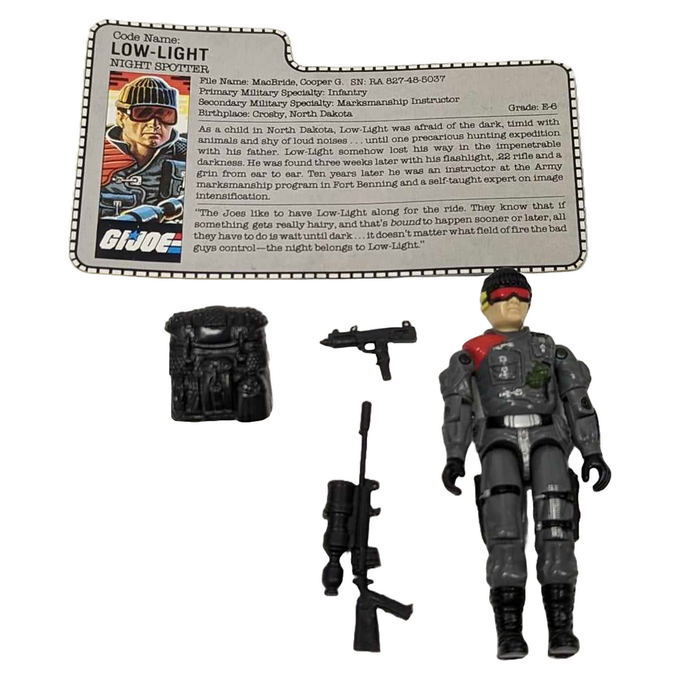 VINTAGE 1986 HASBRO G.I. JOE LOW-LIGHT FIGURE INCOMPLETE