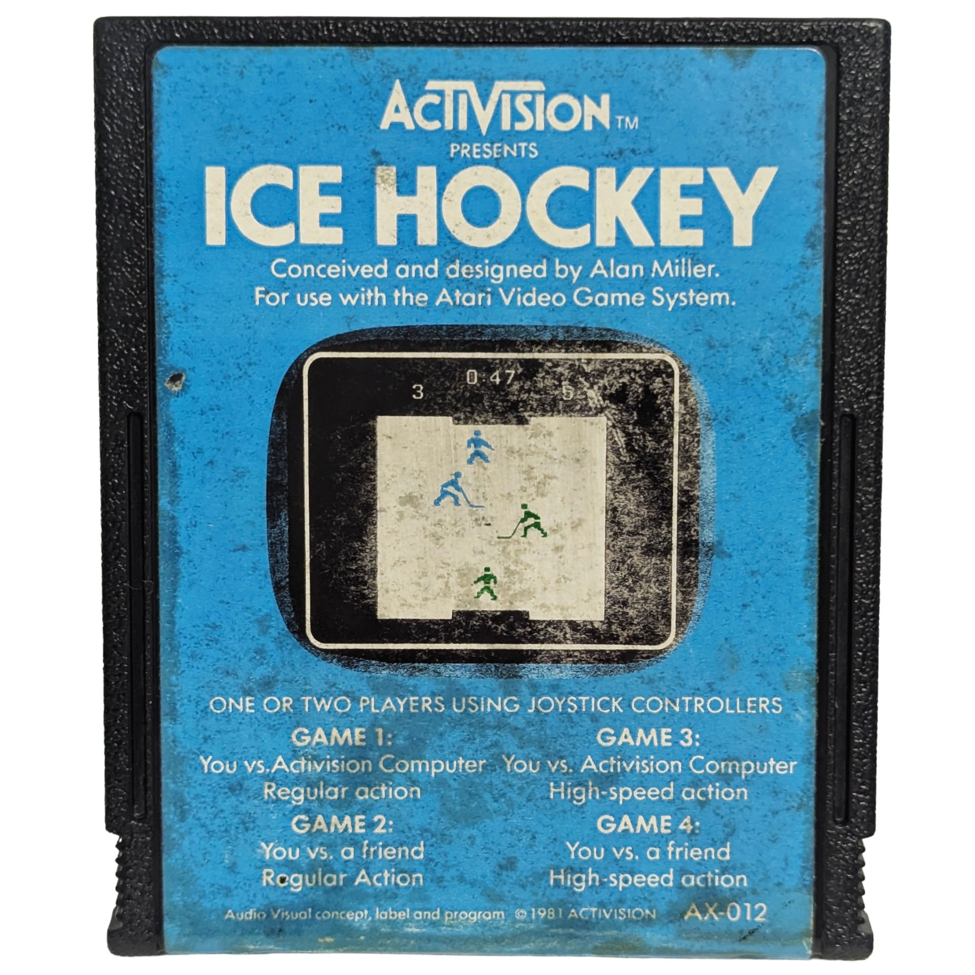 VINTAGE 1981 ACTIVISION ATARI 2600 ICE HOCKEY GAME TESTED