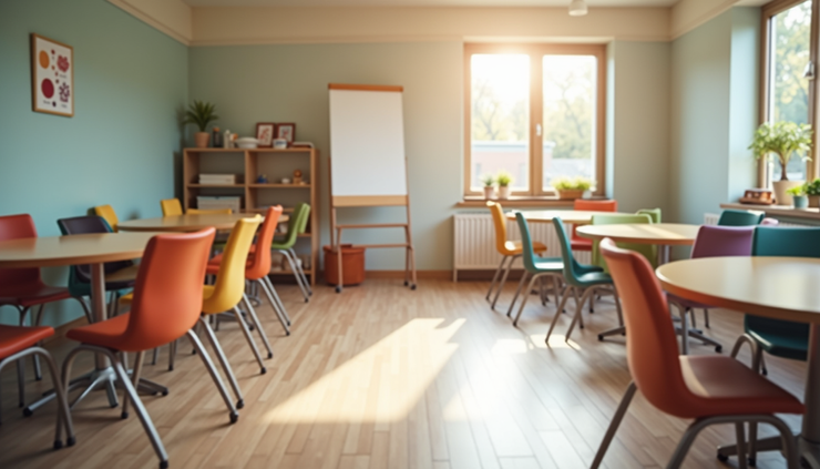 High angle view of a community centre hosting a day respite program