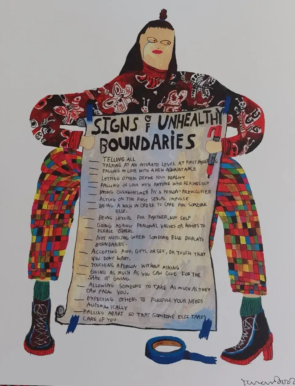 Tara Booth, Unhealthy Boundaries Checklist