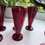 Thumbnail: Vintage Ruby Red Champagne glasses cocktail glasses 6 Tall + 4
