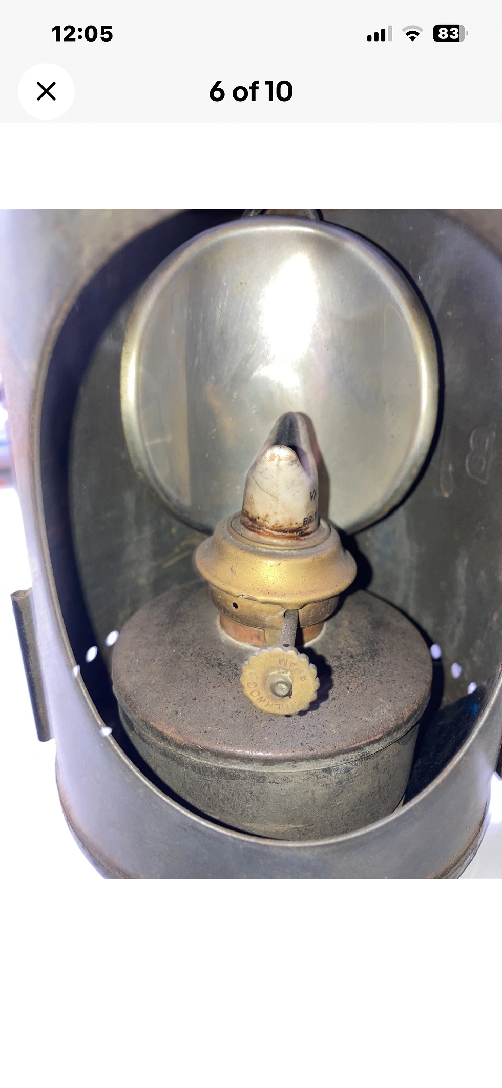 Thumbnail: British Railway  Signal Lamp Iron Kerosene Maidstone West Station