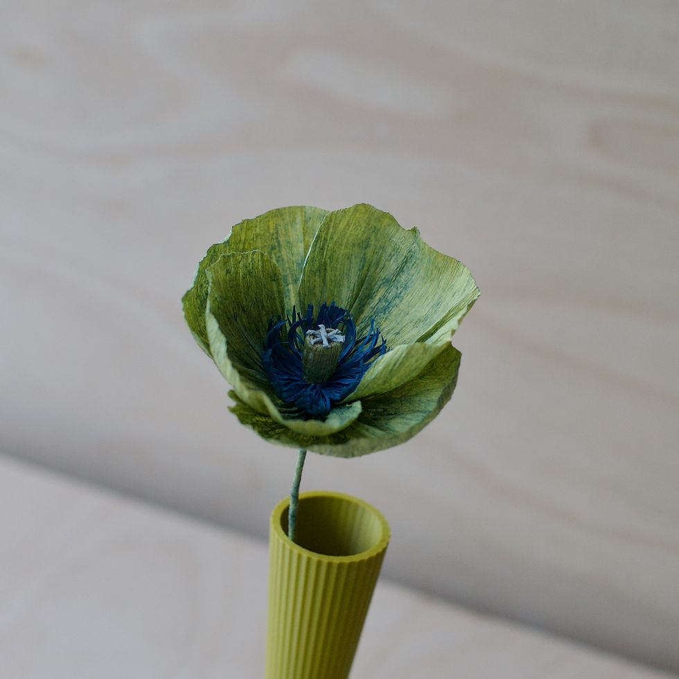 Thumbnail: Vase & Flower Gift Set: Olive