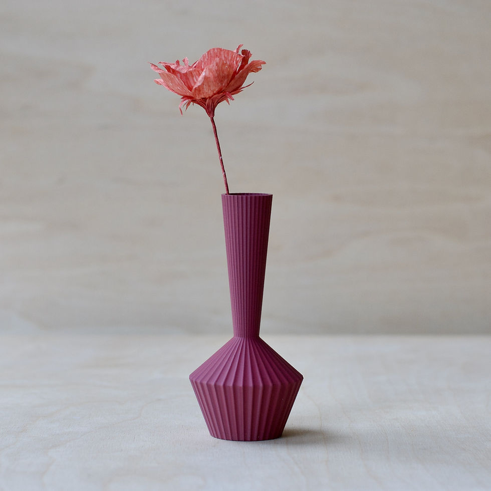 Thumbnail: Vase & Flower Gift Set: Plum