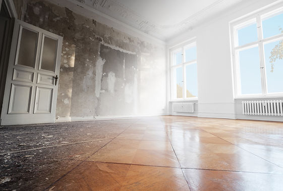 home renovation, empty room before and after refurbishment or restoration .jpg