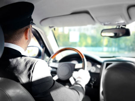 A chauffeur driving