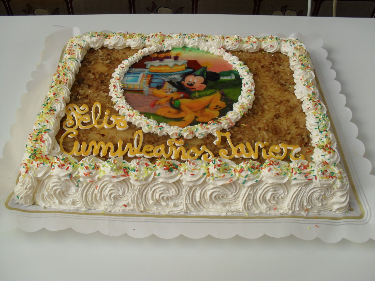 Tarta de granito almendras.