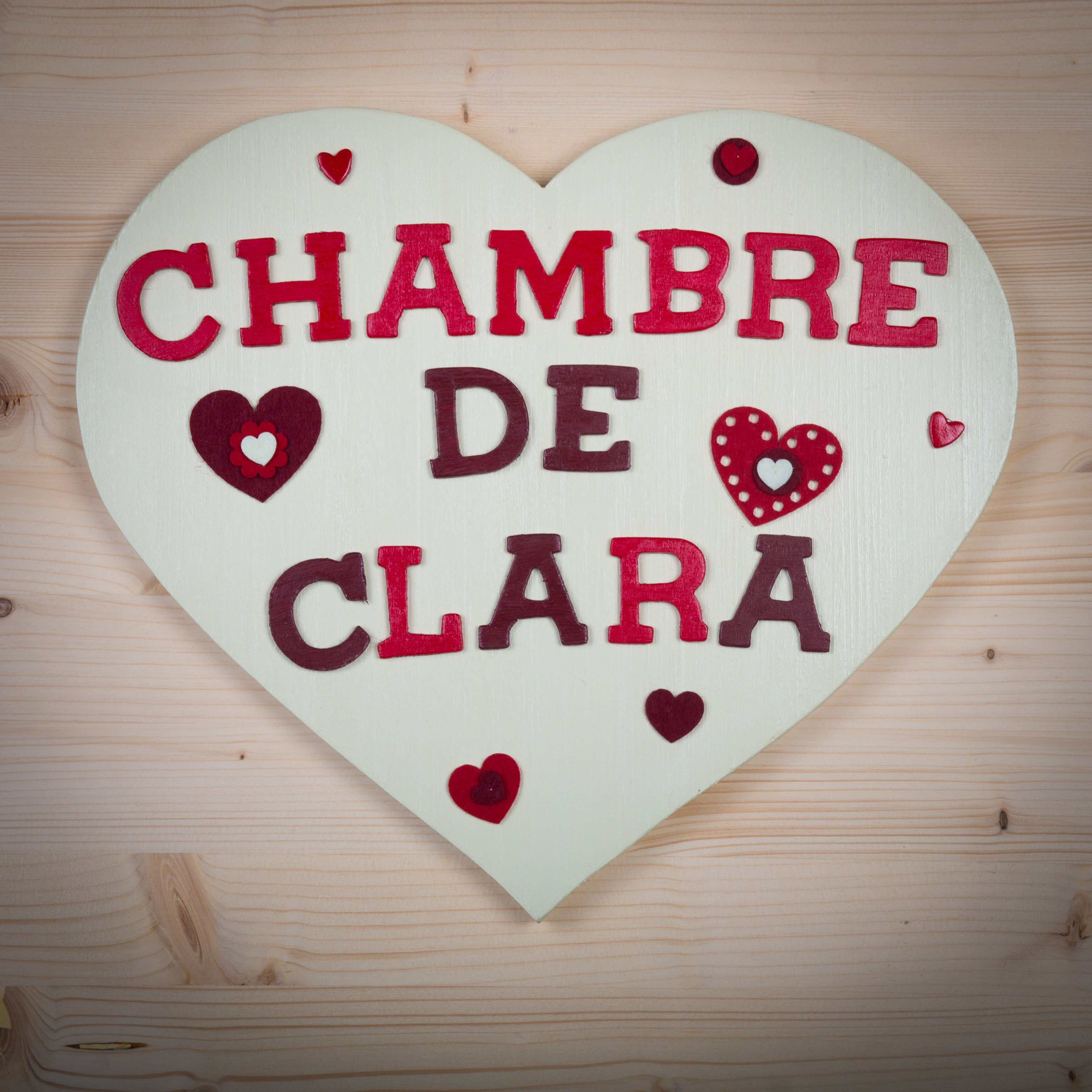 Plaquette de porte  "Coeur "