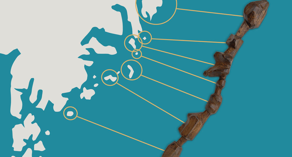 Inuit carved map