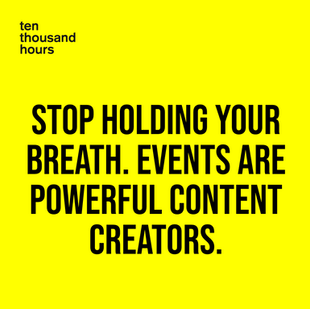 are you creating longer term engagement through your events?