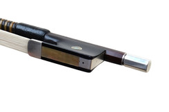 Frog detail of violin bow by James Tubbs, circa 1880