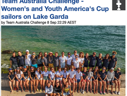 Team Australia Challenge - Women's and Youth America's Cup sailors on Lake Garda