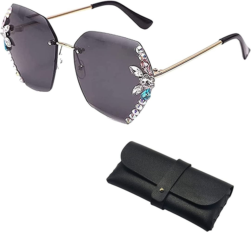 Thumbnail: New Woman Sunglasses for Beach Summer with Eyeglass Case