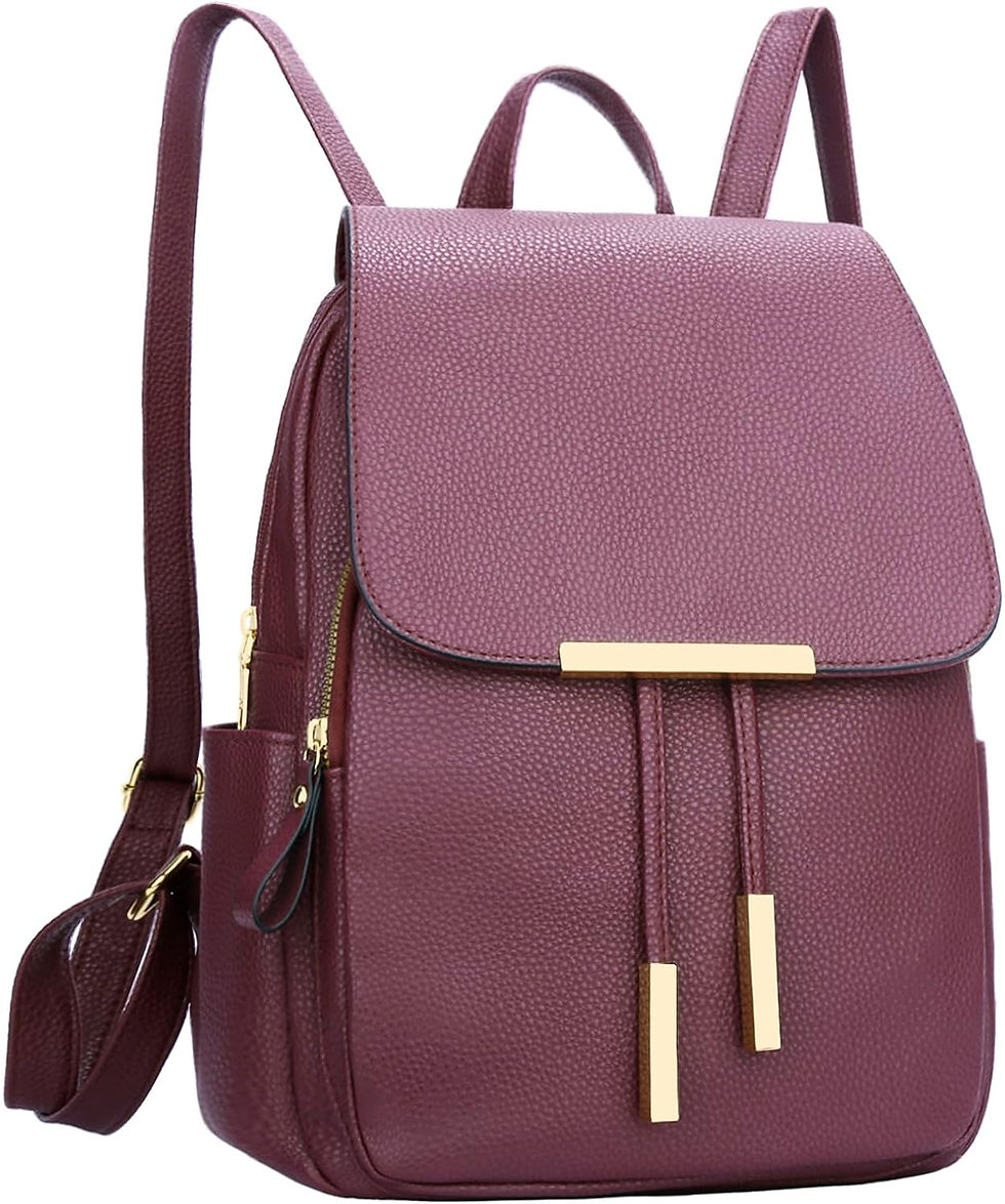 Thumbnail: Trendy Leather Backpack Purse for Women and Ladies Shoulder Travel Daypacks Bag