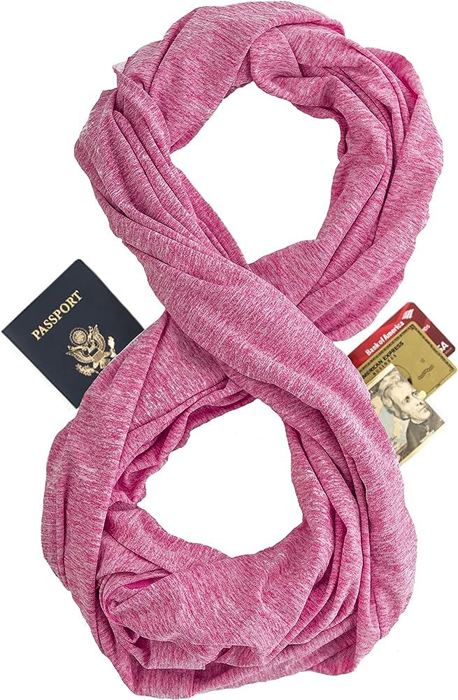 Thumbnail: Infinity Scarf with Hidden Pockets Converts to Blanket and Wrap Perfect for Trav