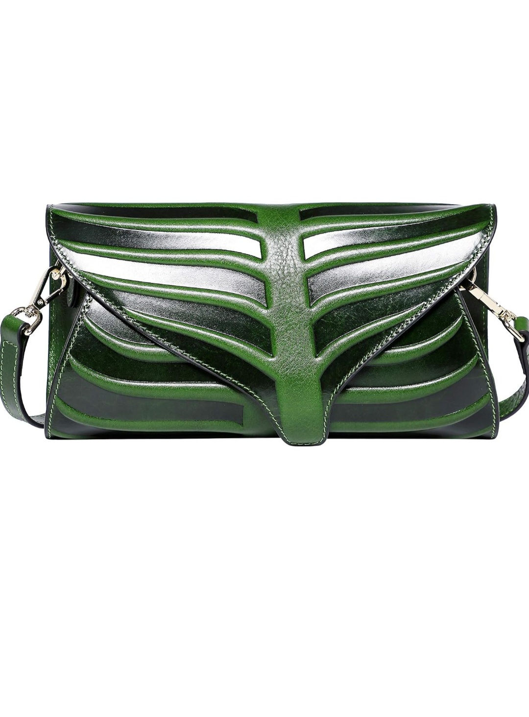 Women Clutch Designer Leaf Purse Leather Shoulder Crossbody Bags For Women