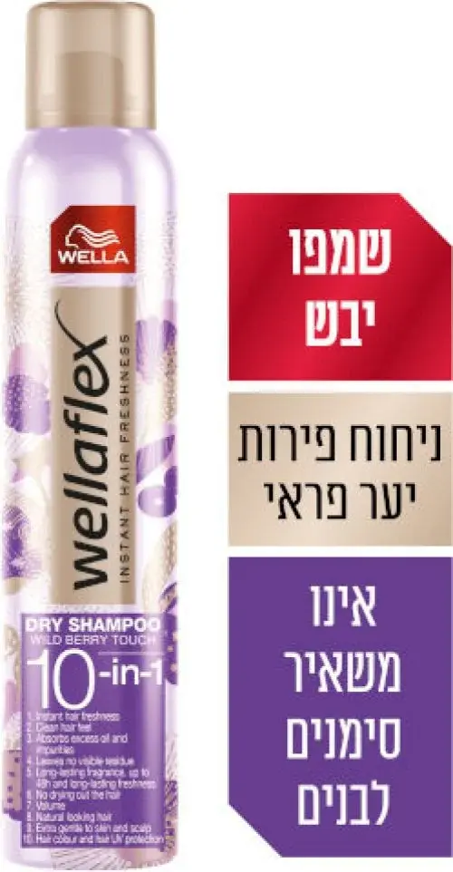 Wellaflex Dry Shampoo with Wild Forest Fruit Scent, 180ml