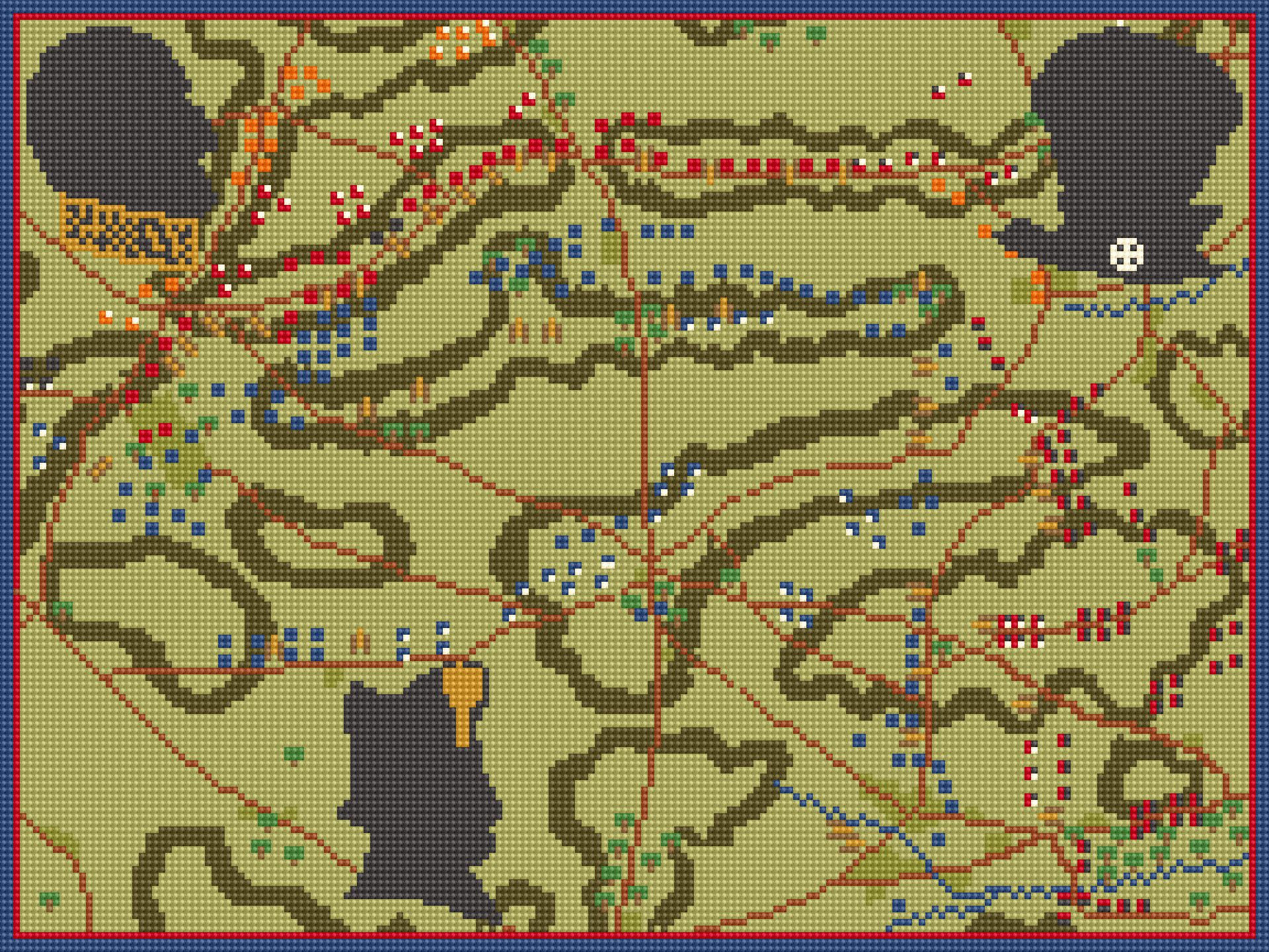 The Evening of The Battle of Waterloo CANVAS ONLY