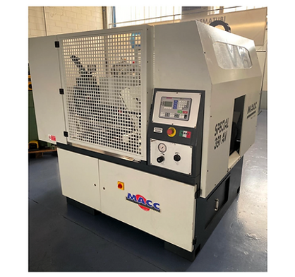 alt="Segatrice a nastro MACC CNC SPECIAL 391 AV automatica con controllo PLC e CN"