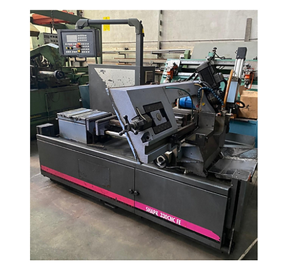 alt="Segatrice a nastro MEP SHARK 330 CNC FN automatica con angolo di taglio fino a 60°"