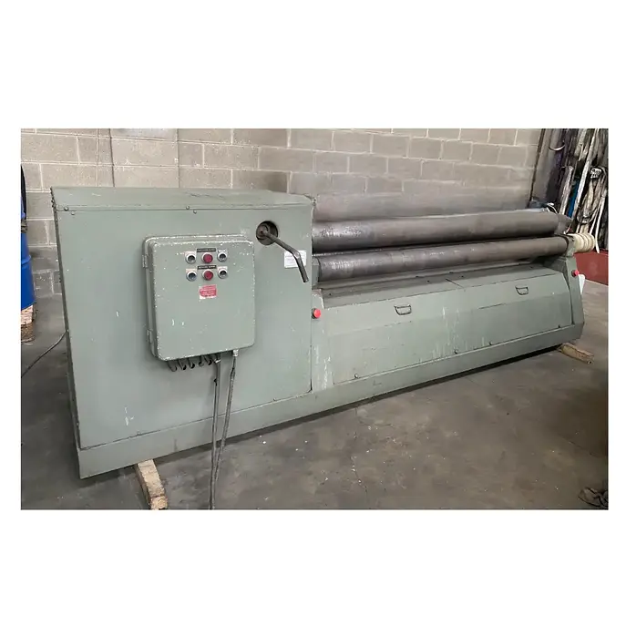 Calandratrice Cortellezzi 2000x6 mm — 3 rulli piramidali lunghezza utile 2050 mm spessore 6 mm potenza 4 hp peso 1700 kg con prolunghe curva profili