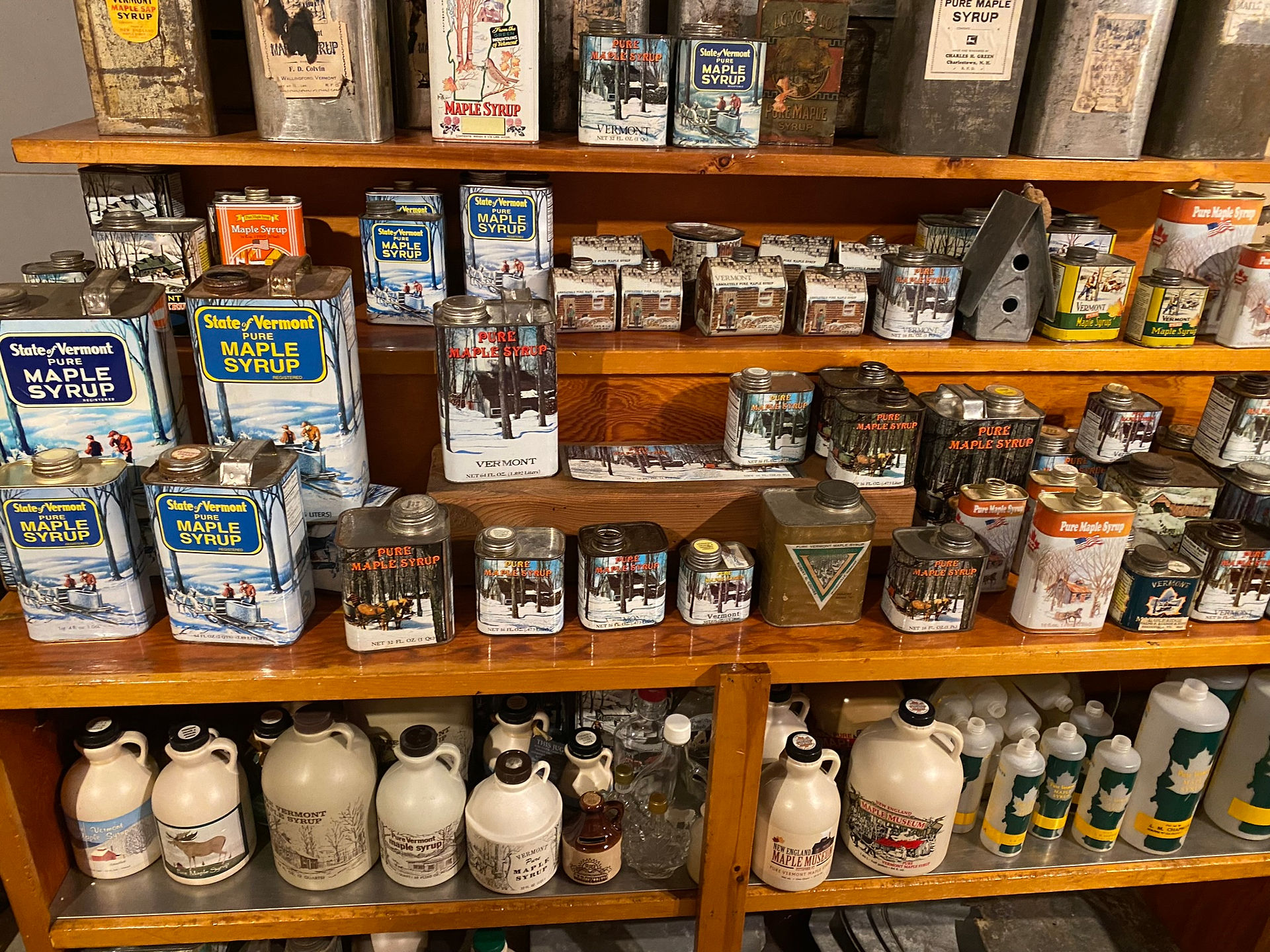 Syrup cans over the years