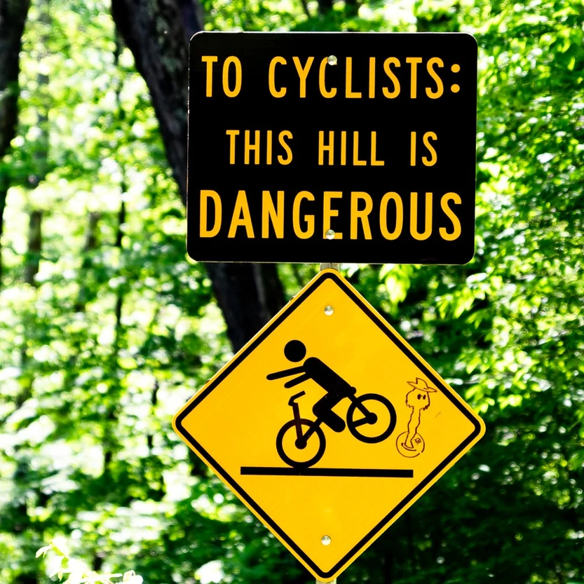 Gap Road warning  sign 