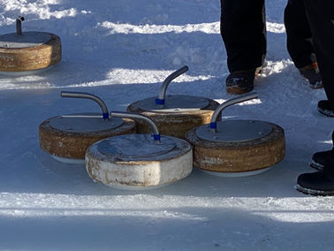 A Cheese (Curling) Stone made of Whitney Cheese