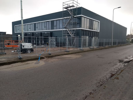 Bouw van een bedrijfshal