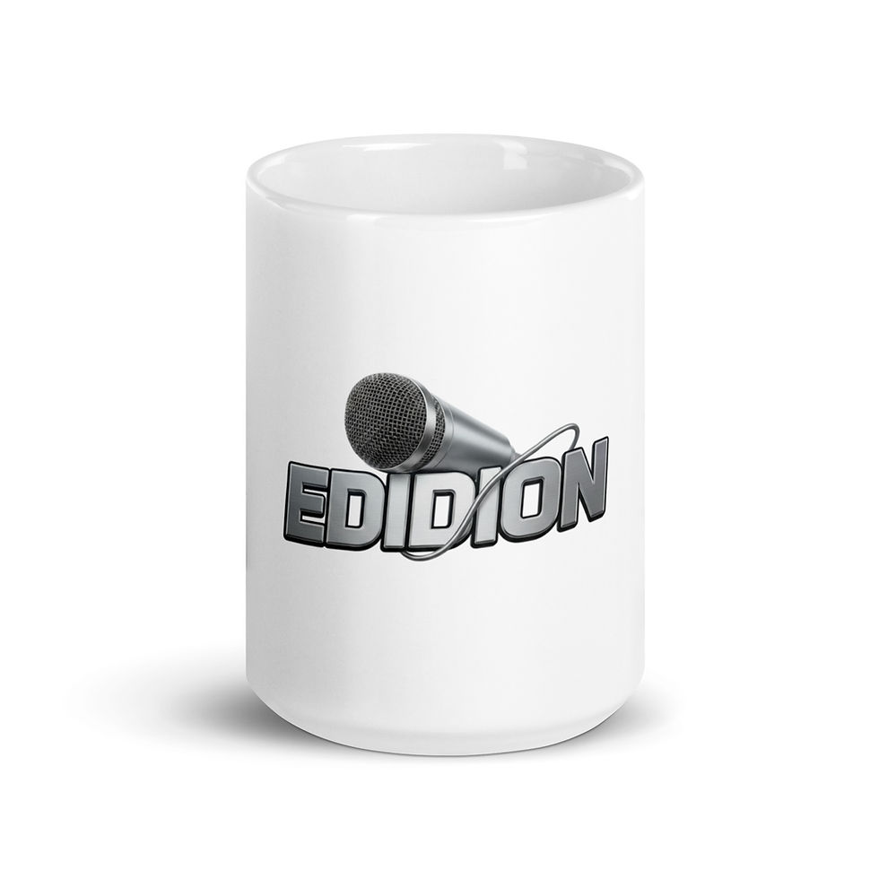 Thumbnail: EDIDION Signature Ceramic Mug in White, front view with metallic logo.