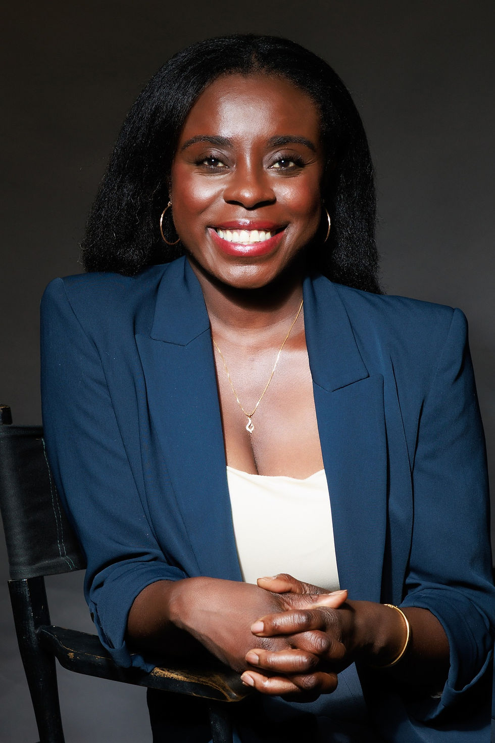 Professional portrait session at Tals Studio NYC — client posing under studio lighting for business and personal branding photography.