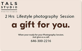 Gift card to ours lifestyle photography