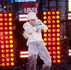  J-Hope performs on stage during the Times Square New Year's Eve 2023, Photo By Zion Yoni Levy / Tals Studio