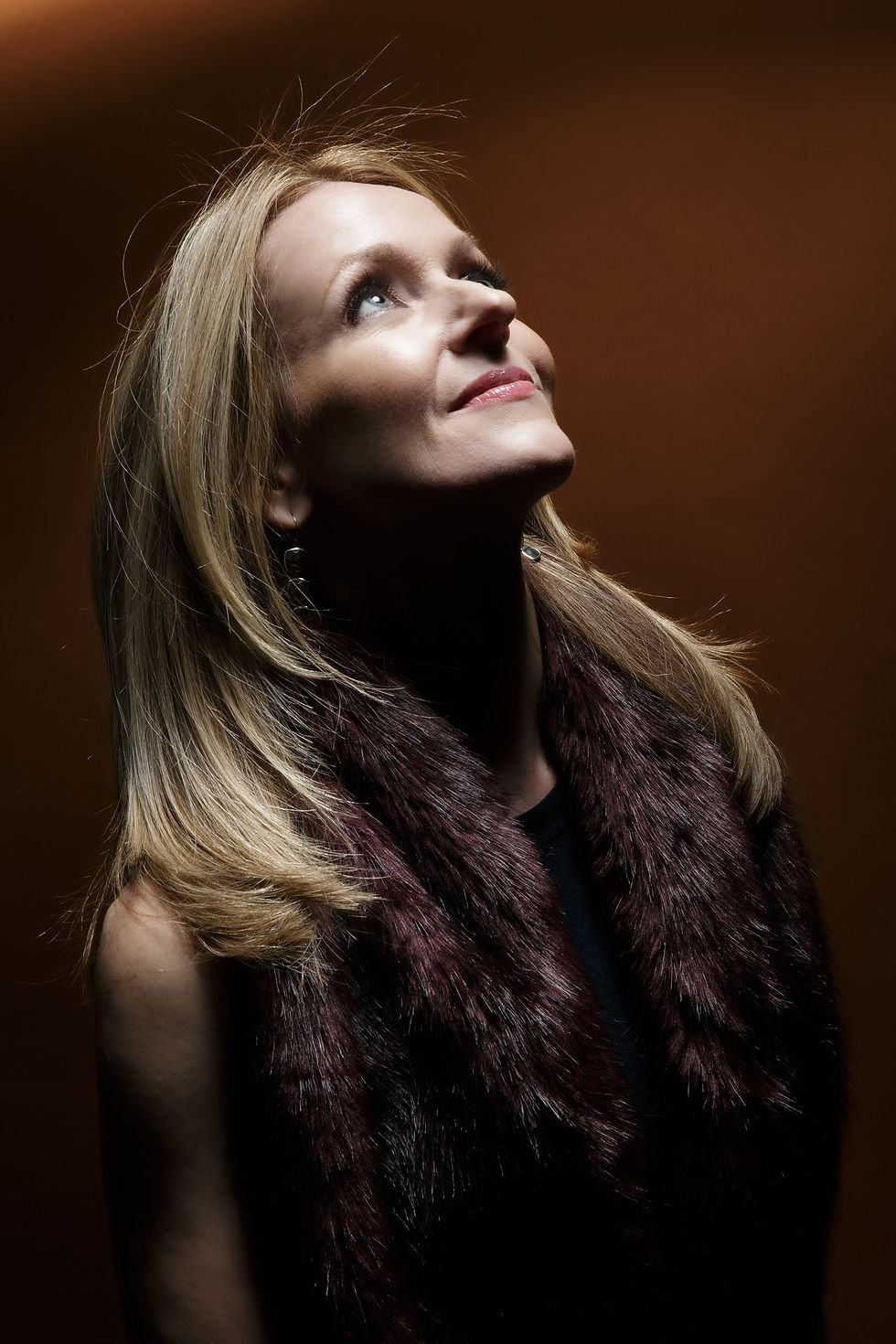 Professional actor posing for acting headshot in NYC studio