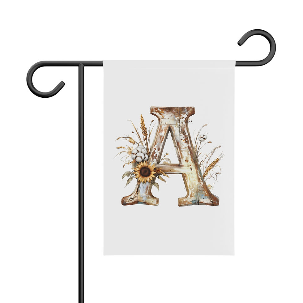 Country Letter 'A' Garden Banner