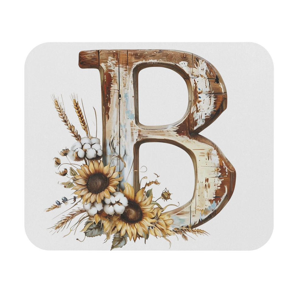 Country Letter 'B' Mouse Pad (Rectangle)