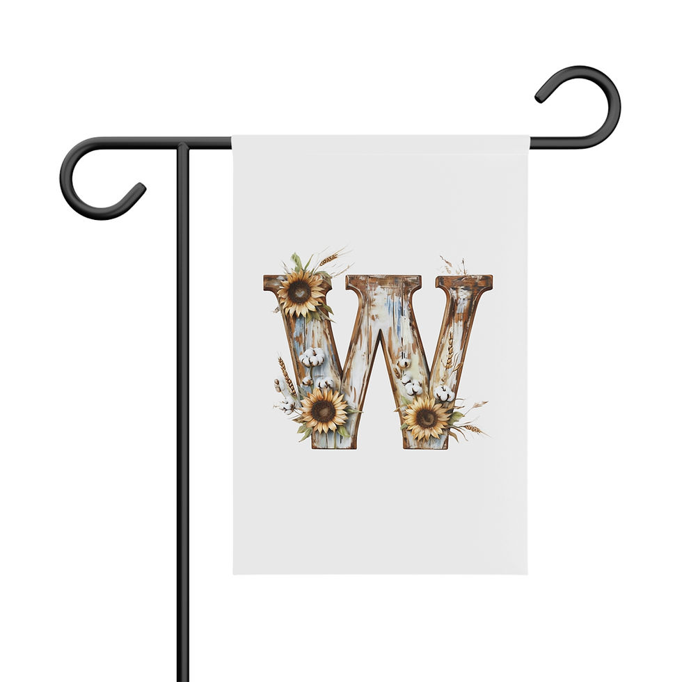 Country Letter 'W' Garden Banner
