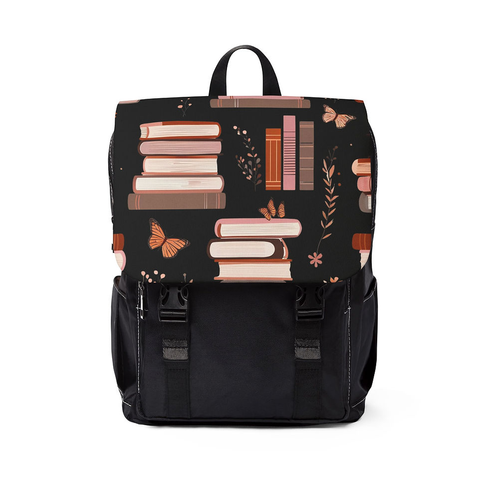 Books and Butterflies Shoulder Backpack