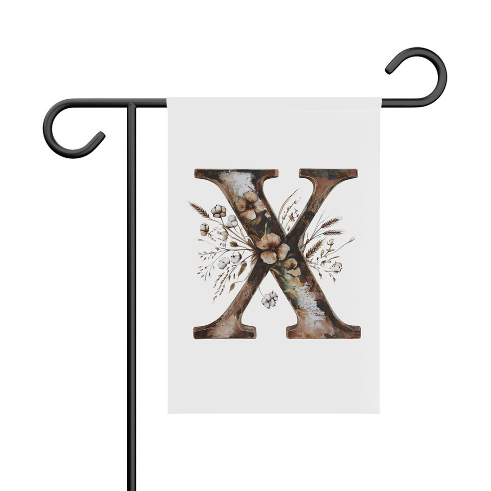 Country Letter 'X' Garden Banner