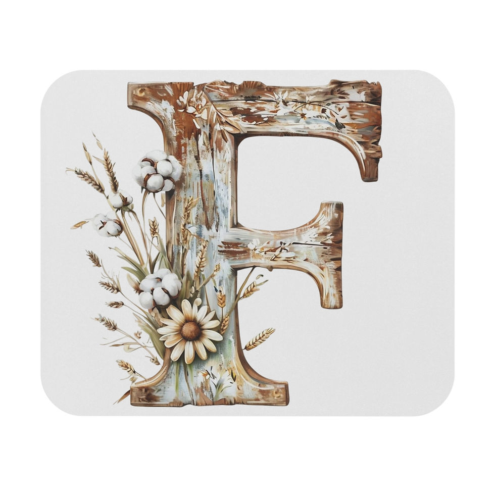 Country Letter 'F' Mouse Pad (Rectangle)