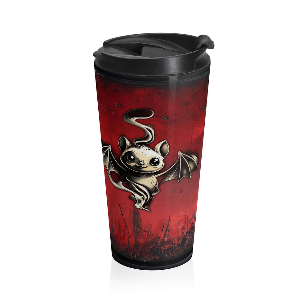 Thumbnail: Gothic Bat Stainless Steel Travel Mug