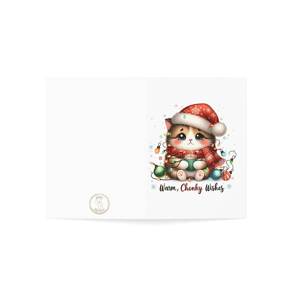 Thumbnail: Warm, Chunky Wishes Christmas Cards (1, 10, 30, and 50pcs)