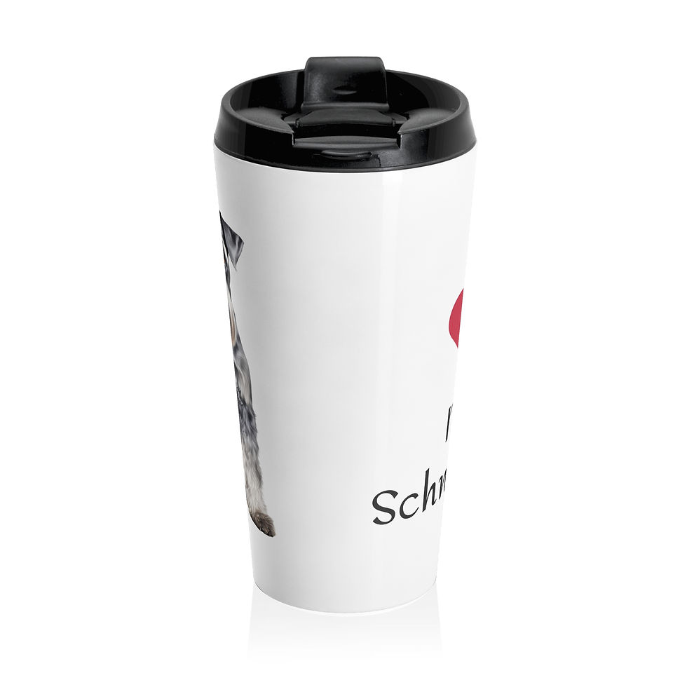 Thumbnail: I Love My Schnauzer Stainless Steel Travel Mug